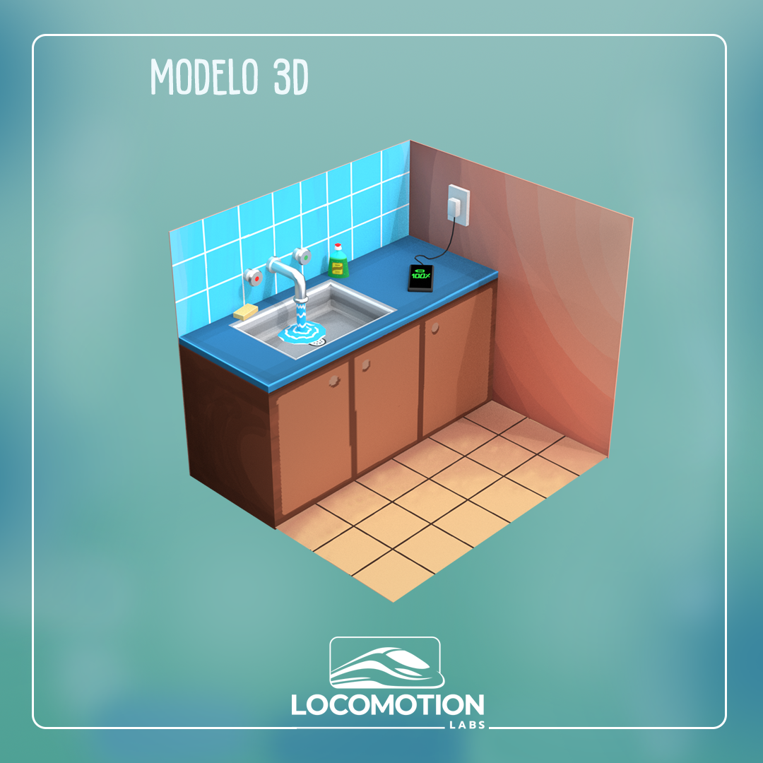 Modelo 3D — Habitación infantil